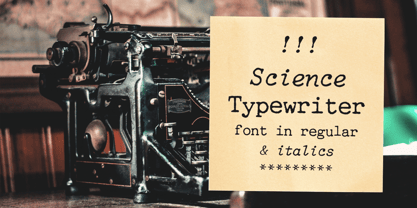 Science Typewriter Font Poster 1