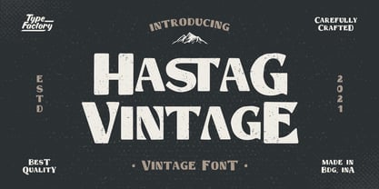 Hastag Vintage Font Poster 1