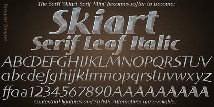 DT Skiart Serif Leaf Font Poster 1
