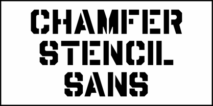 Chamfer Stencil Sans JNL Font Poster 2
