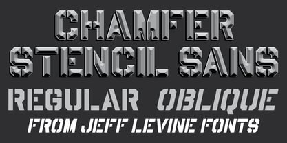 Chamfer Stencil Sans JNL Font Poster 1