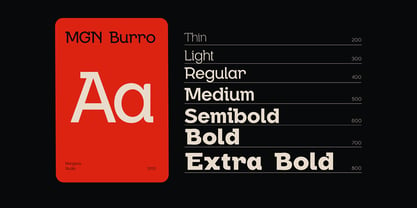 MGN Burro Font Poster 2