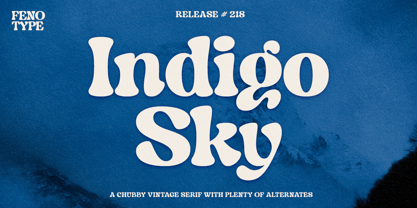 Indigo Sky Font Poster 1