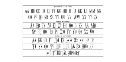 Zoeltain Classic Serif Font Fuente Póster 9