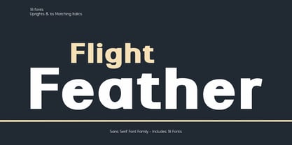 Flight Feather Font Poster 1