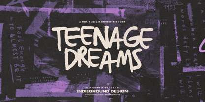 Teenage Dreams Font Poster 1