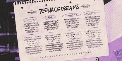 Teenage Dreams Font Poster 5