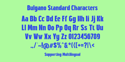 Bulgano Font Poster 5