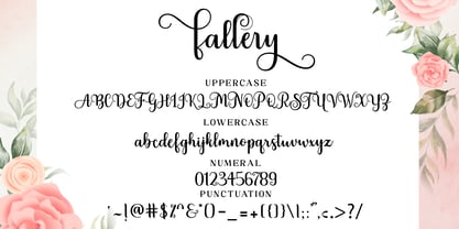 Fallery Script Font Poster 7