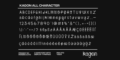 Kagon Font Poster 10