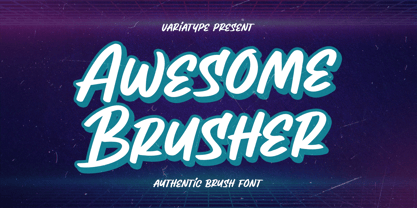 Awesome Brusher Font Poster 1