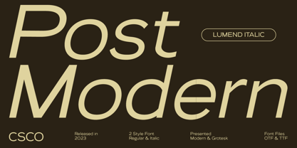 Lumend Font Poster 2