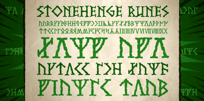 Stonehenge Font Poster 3