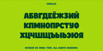 Ocsquid Font Poster 4