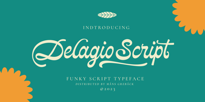 Delagio Script Font Poster 1