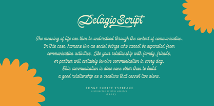 Delagio Script Font Poster 6