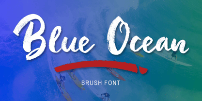 Blue Ocean Brush Font Poster 1