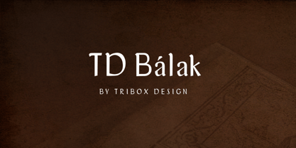 TD Balak Font Poster 1