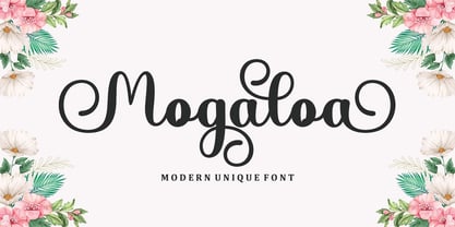 Mogaloa Script Font Poster 1