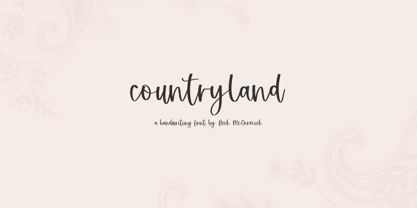 Countryland Script Font Poster 1