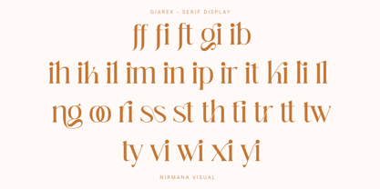 Giarek Font Poster 5