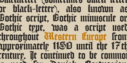 Textura Blackletter Font Poster 2