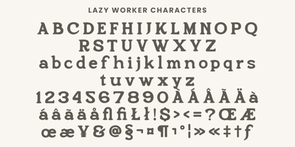 Lazy Worker Font Poster 10