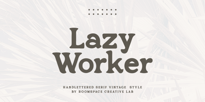 Lazy Worker Font Poster 1