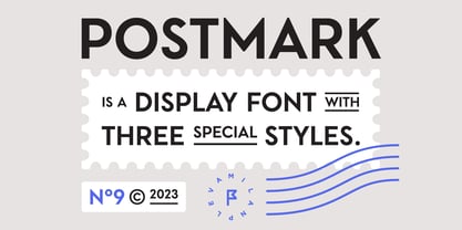 Postmark Display Font Poster 1