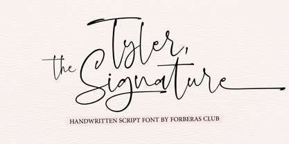 Tyler the Signature Font Poster 1