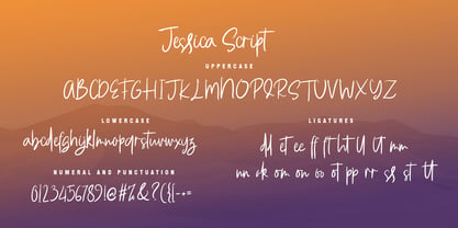 Jessica Script Font Poster 12