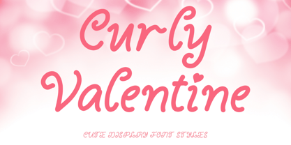Curly Valentine Font Poster 1