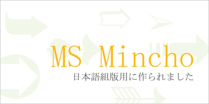 MS Mincho Font Poster 1