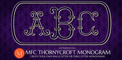 MFC Thornycroft Monogram Font Poster 1
