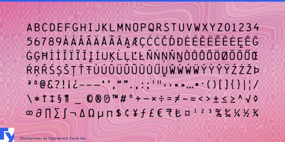 Chainprinter Font Poster 7