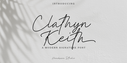 Clathyn Keith Signature Font Poster 1