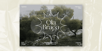 Ola Braga Elegant Serif Fuente Póster 1