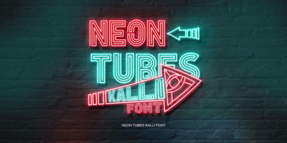 Neon Tubes Kalli Font Poster 1