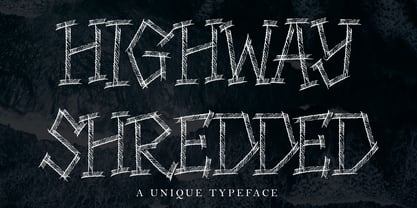 Highway Shredded Font Poster 1