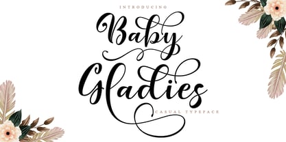 Baby Gladies Script Font Poster 1