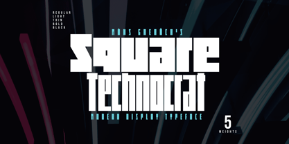 Square Technocrat Font Poster 1