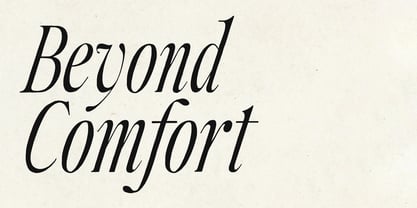 Beyond Comfort Font Poster 8