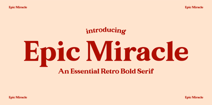 Epic Miracle Font Poster 1