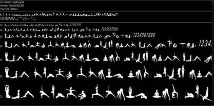 Yoga Dingbat Font Poster 4