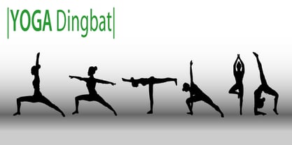 Yoga Dingbat Fuente Póster 2