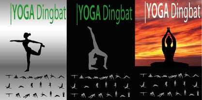Yoga Dingbat Fuente Póster 5