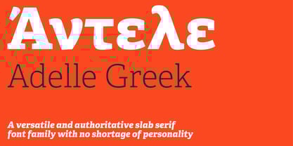 Adelle Greek Font Poster 1