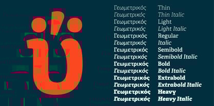 Adelle Greek Font Poster 2