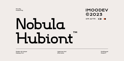 Nobula Hubiont Font Poster 1