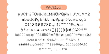 Fox Silver Outline Font Poster 7